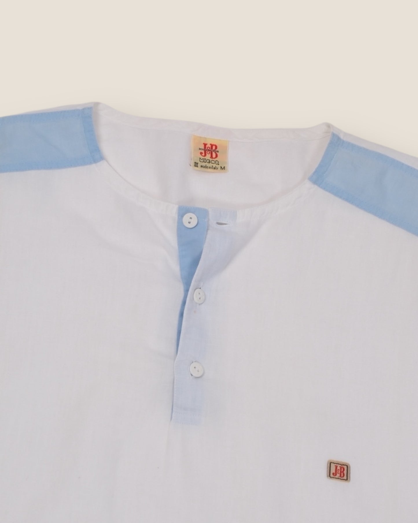 White & Blue Accent Shirt (JB Brand)