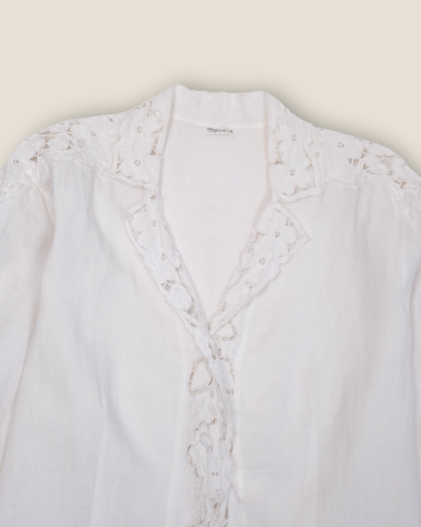 White Blouse with Lace Details