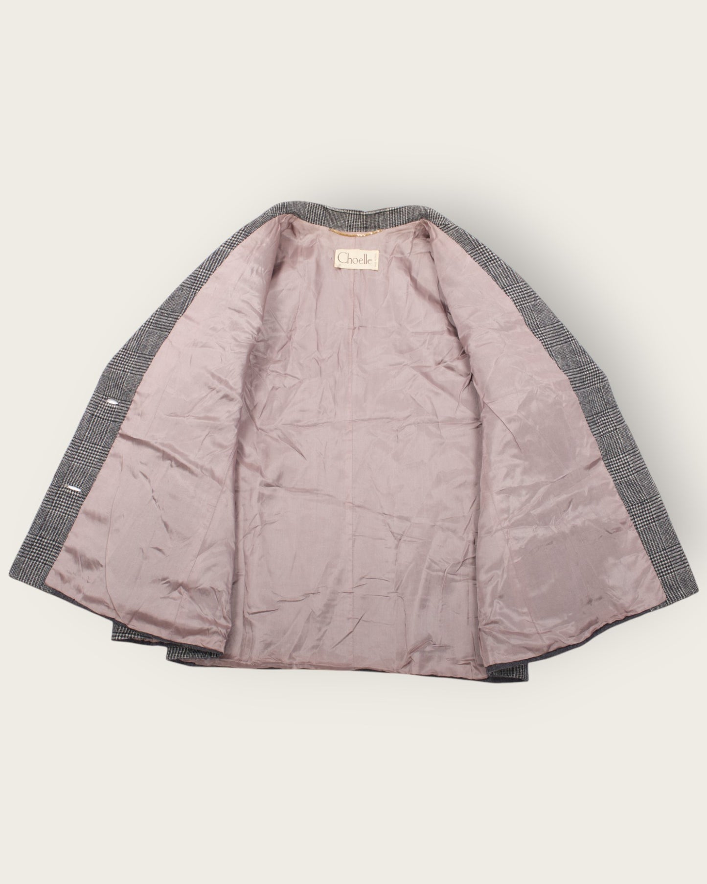 Classic Italian Checked Blazer – Grey Prince of Wales by Choelle