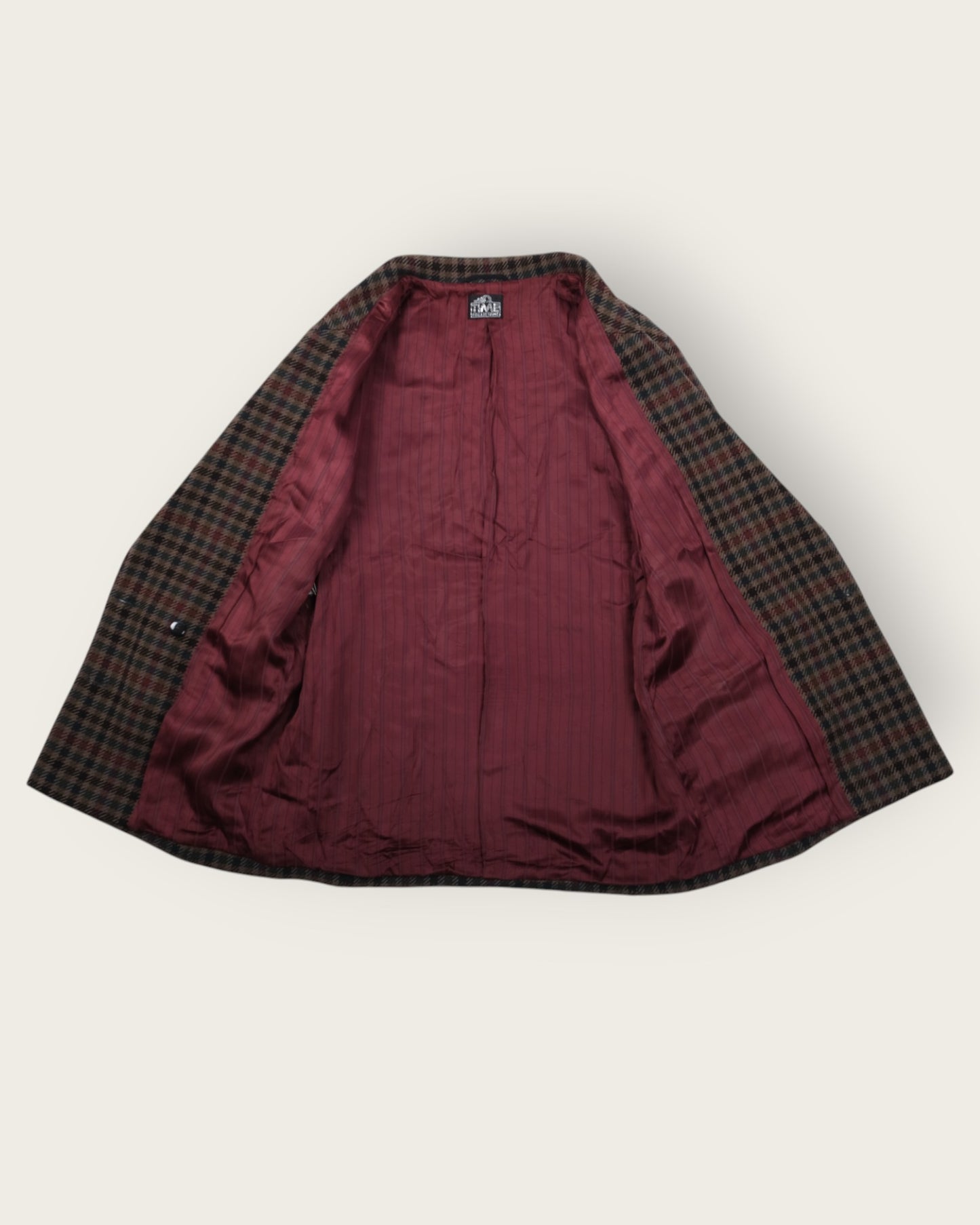 TIME Collection – Burgundy Double-Breasted Wool Blazer