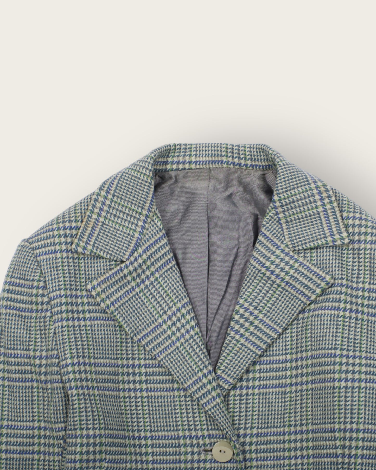 Aqua Glen Check Blazer – Pastel Green & Blue