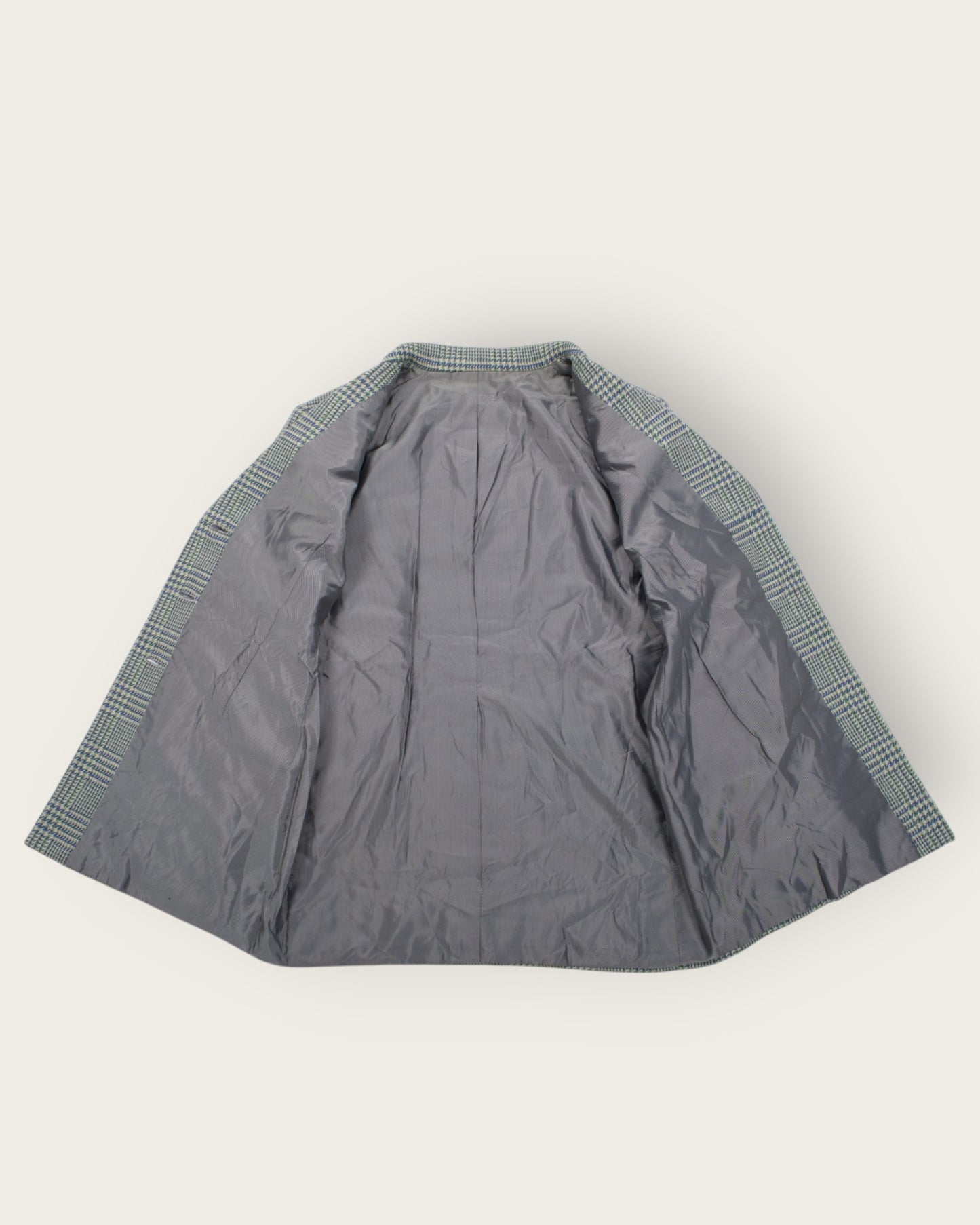 Aqua Glen Check Blazer – Pastel Green & Blue