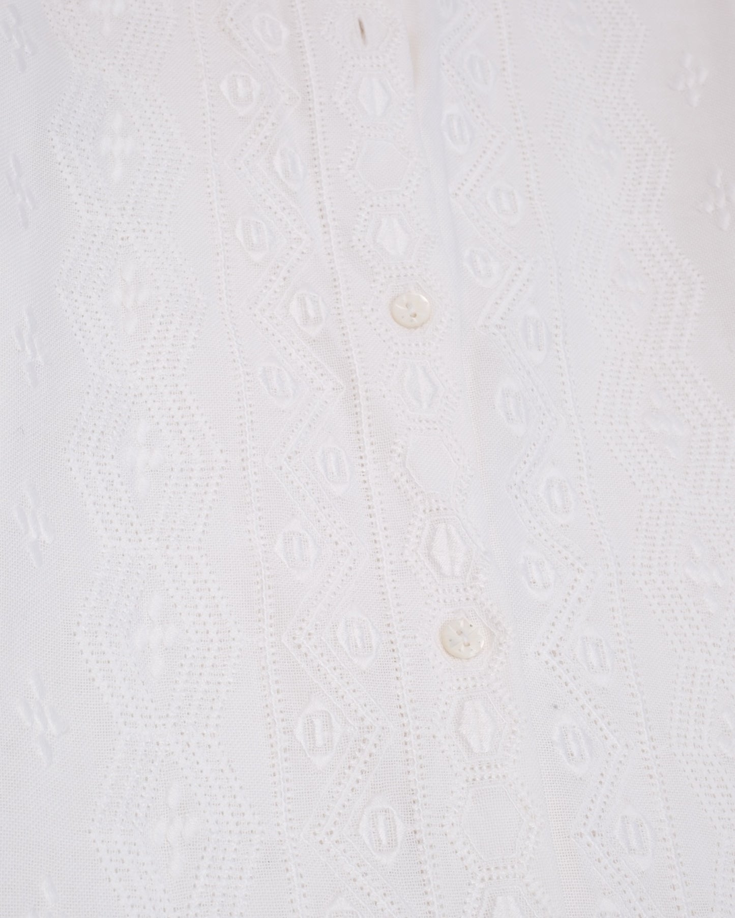 White Embroidered Shirt – Jean Cacharel Paris