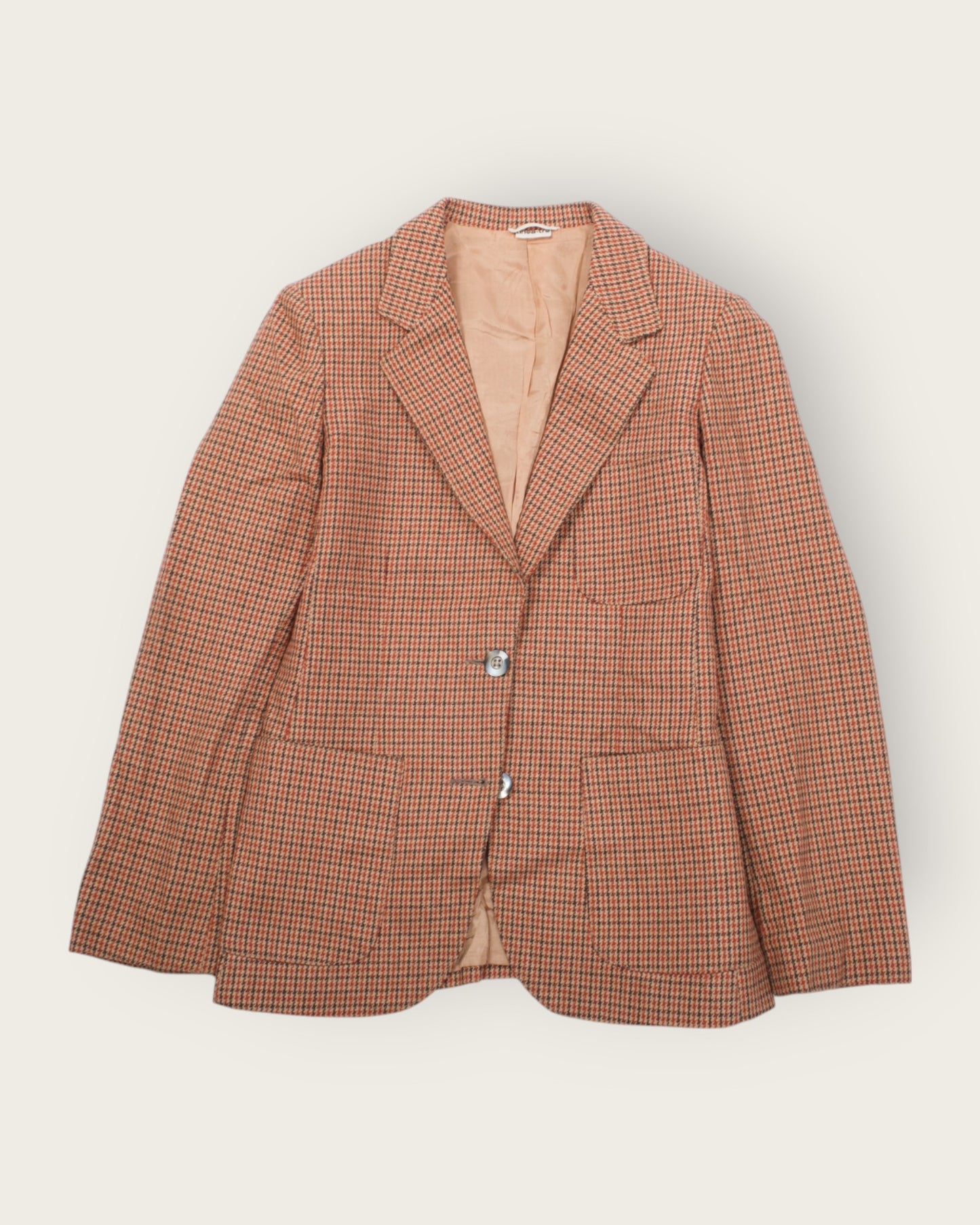 Linea Tre Orange Houndstooth Blazer – Italian Vintage