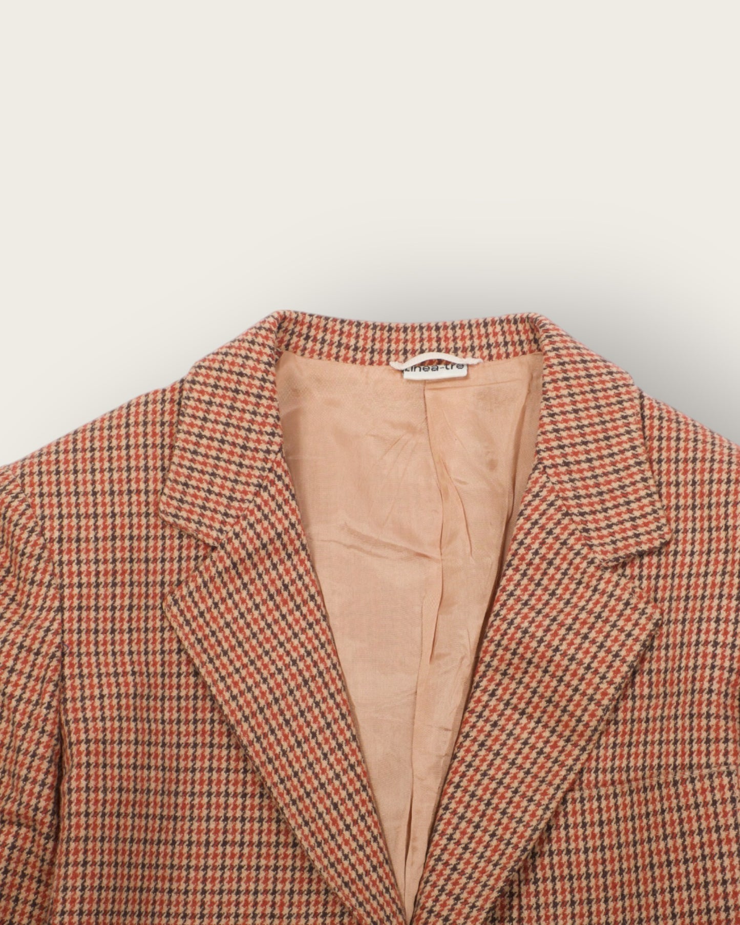 Linea Tre Orange Houndstooth Blazer – Italian Vintage