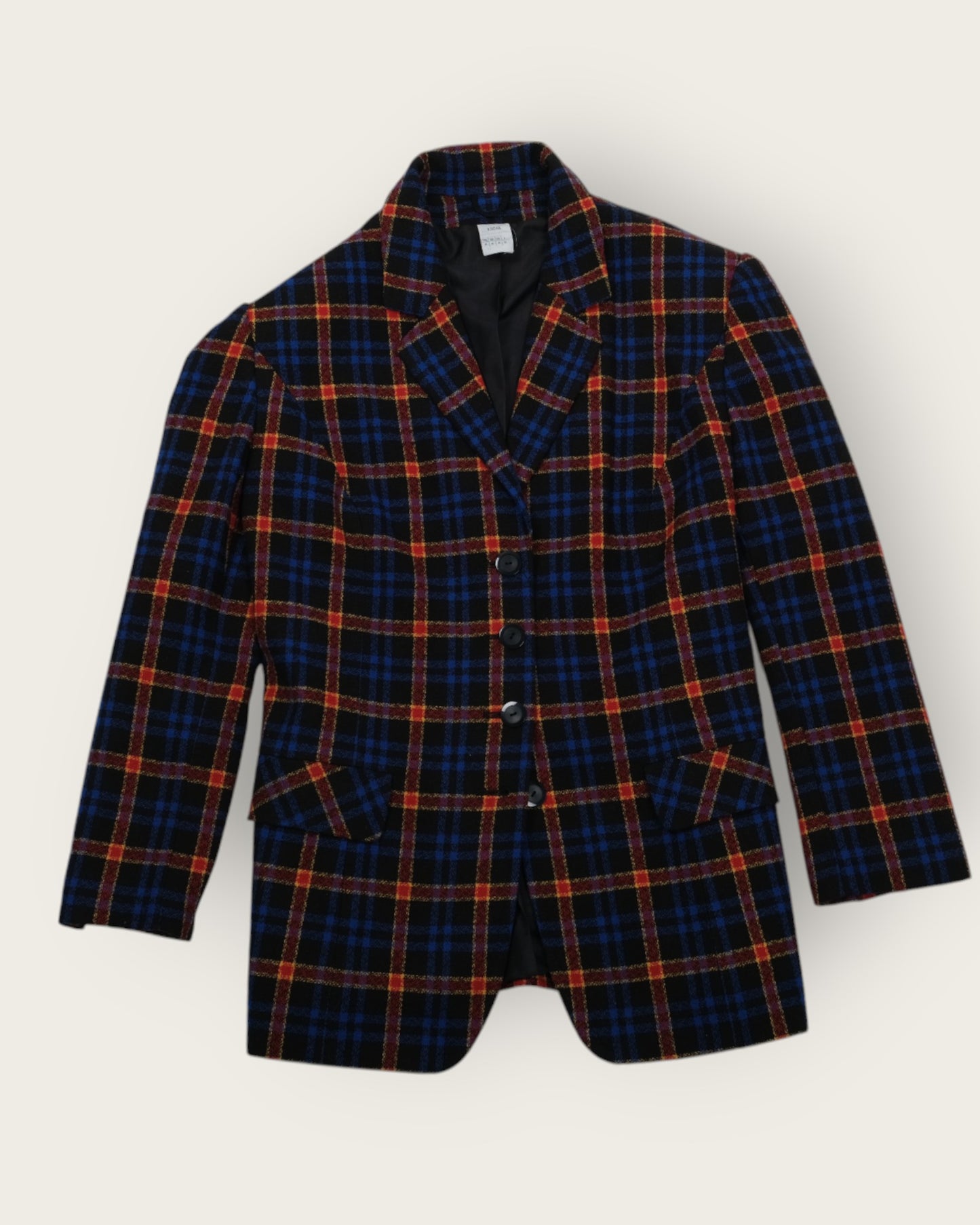 Mint Jewel Button Blazer – Collarless Structured Fit