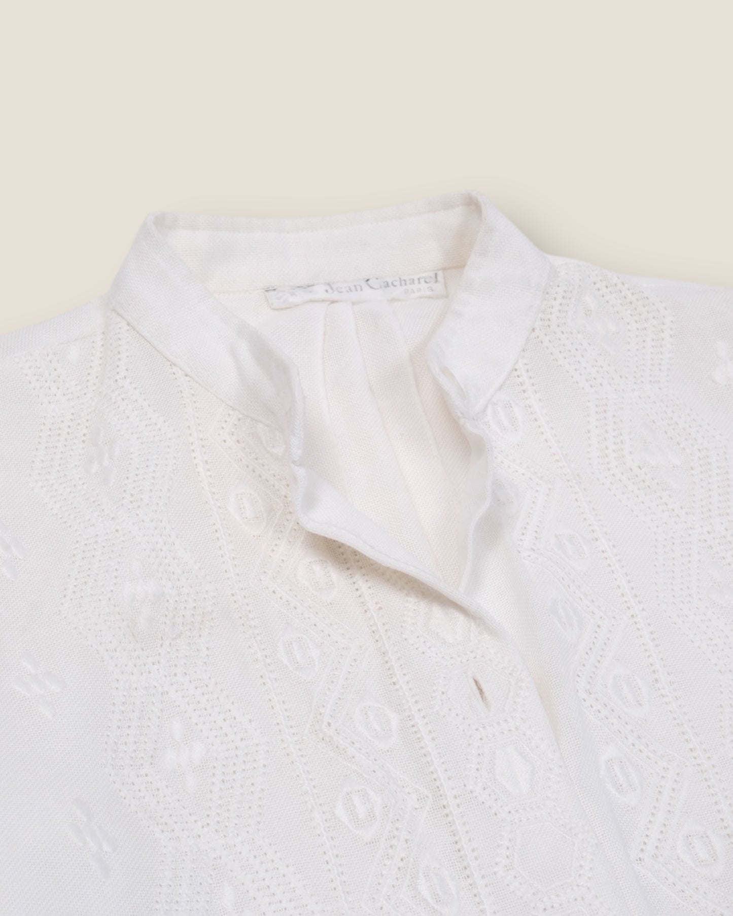 White Embroidered Shirt – Jean Cacharel Paris
